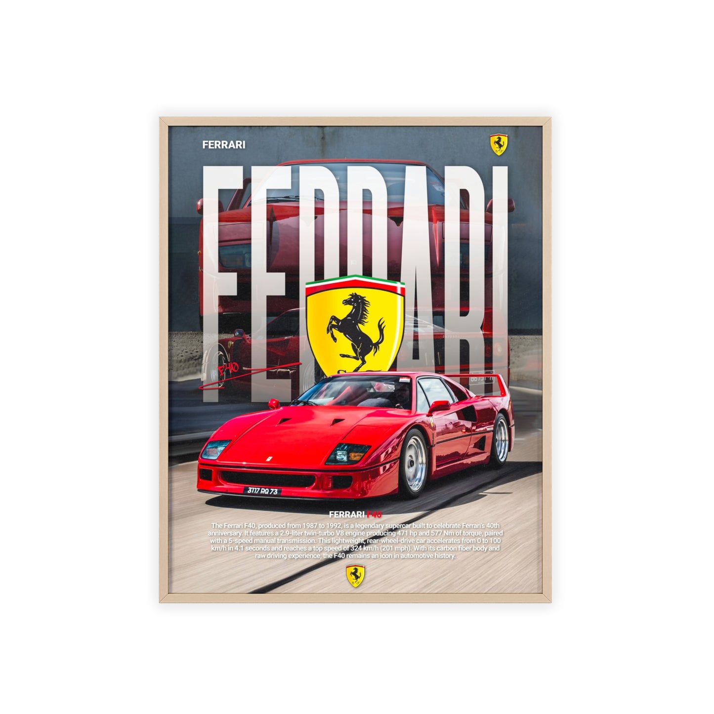 Ferrari F40 Poster