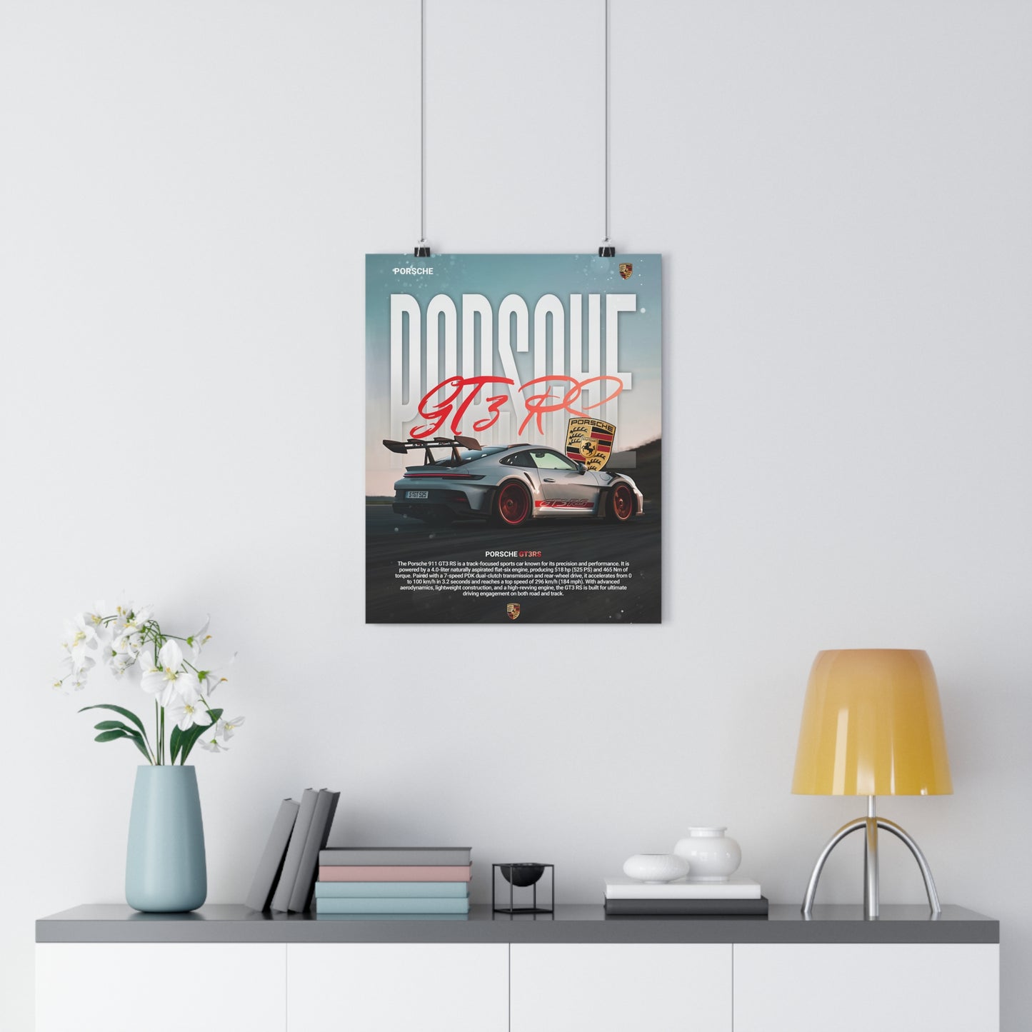 Porsche GT3 RS - poster without frame