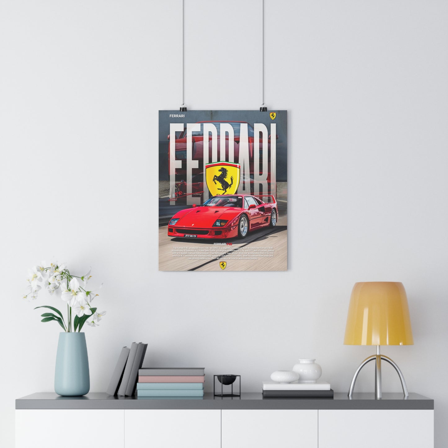 Ferrari F40 - poster without frame