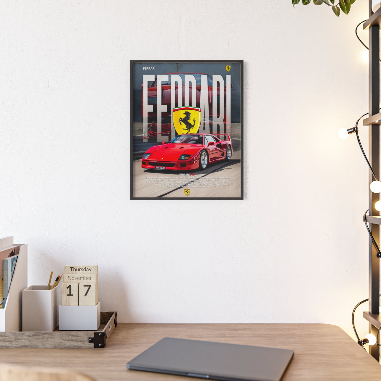 Ferrari F40 Poster