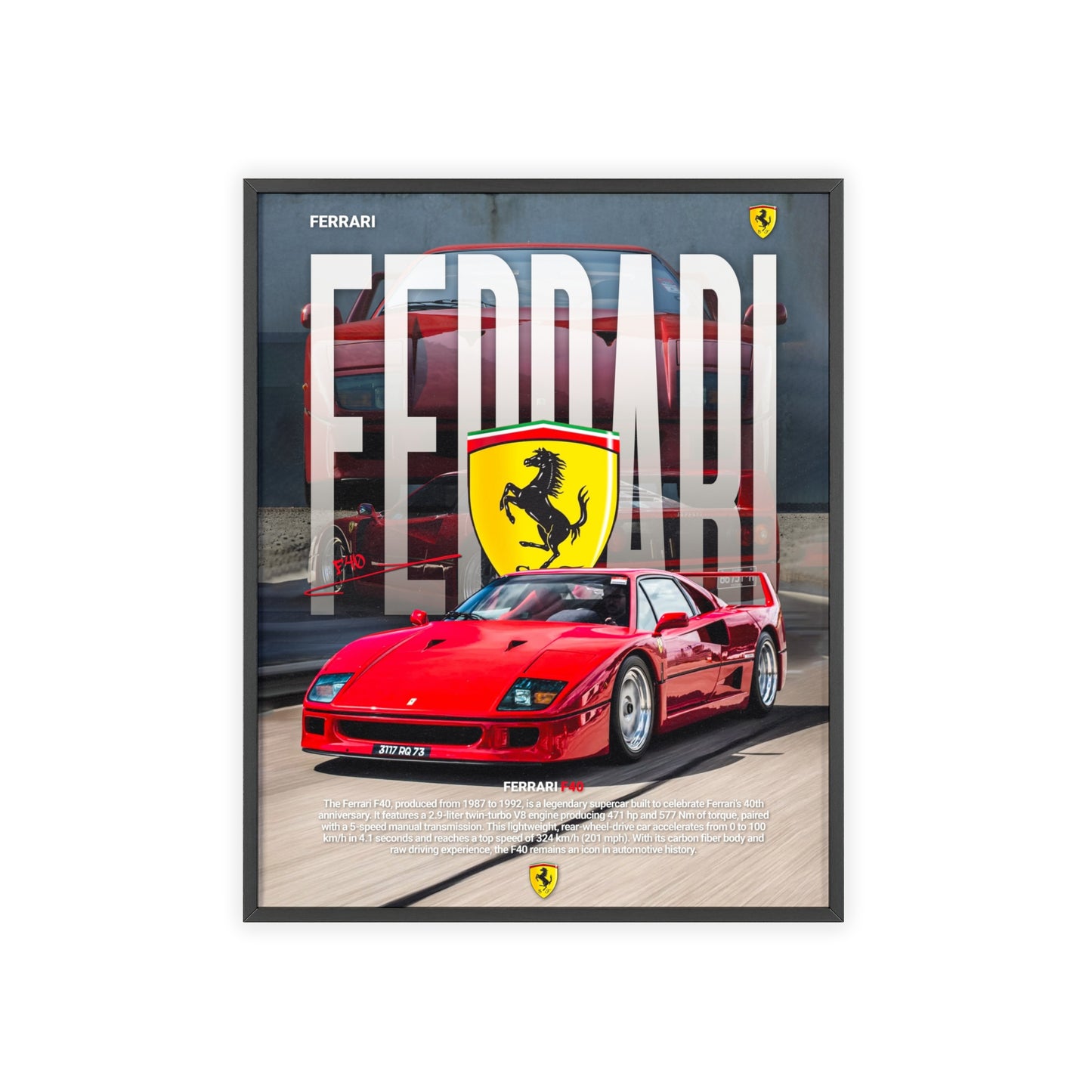 Ferrari F40 Poster